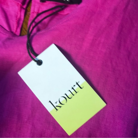 Kourt NWT Pink‎ Linen Sleeveless Crop Top Size Large Barbie Coastal Grandma - Picture 8 of 13